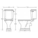 Imperial Astoria Deco Compact WC czarny IMPER21