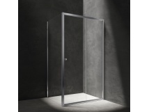 OMNIRES BRONX kabina prysznicowa prostokątna z drzwiami przesuwnymi, 130 x 90 cm chrom/transparentny BR1390CRTR