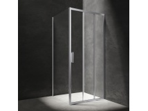 OMNIRES CHELSEA kabina prysznicowa prostokątna z drzwiami przesuwnymi, 80 x 90 cm chrom/transparentny CH8090CRTR