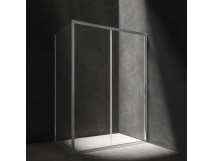 OMNIRES CHELSEA kabina prysznicowa prostokątna z drzwiami przesuwnymi, 120 x 90 cm chrom/transparentny CH1290CRTR