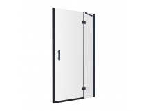 OMNIRES MANHATTAN element składowy: drzwi uchylne 80 cm czarny mat/transparentny ADC80X-ABLTR